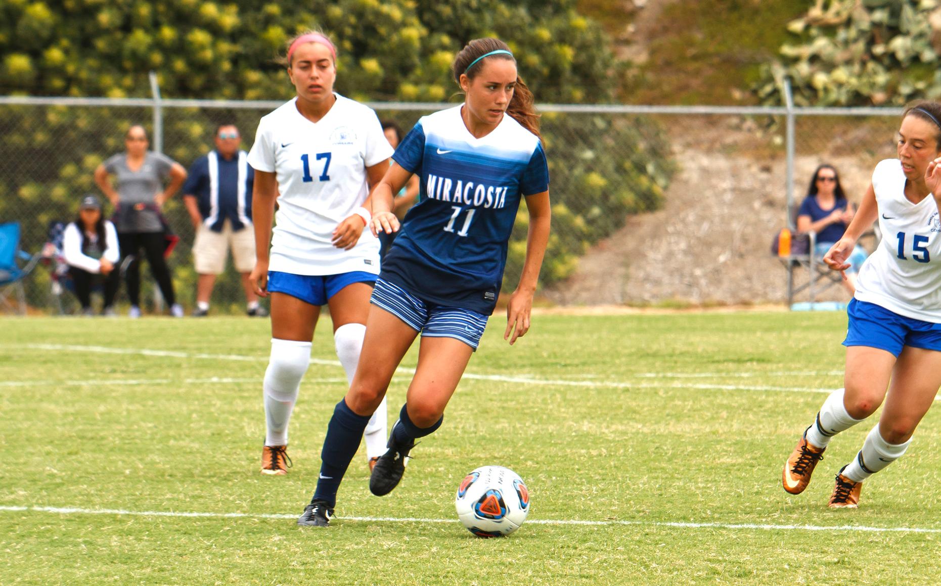 Offense explodes in women's soccer conference opener