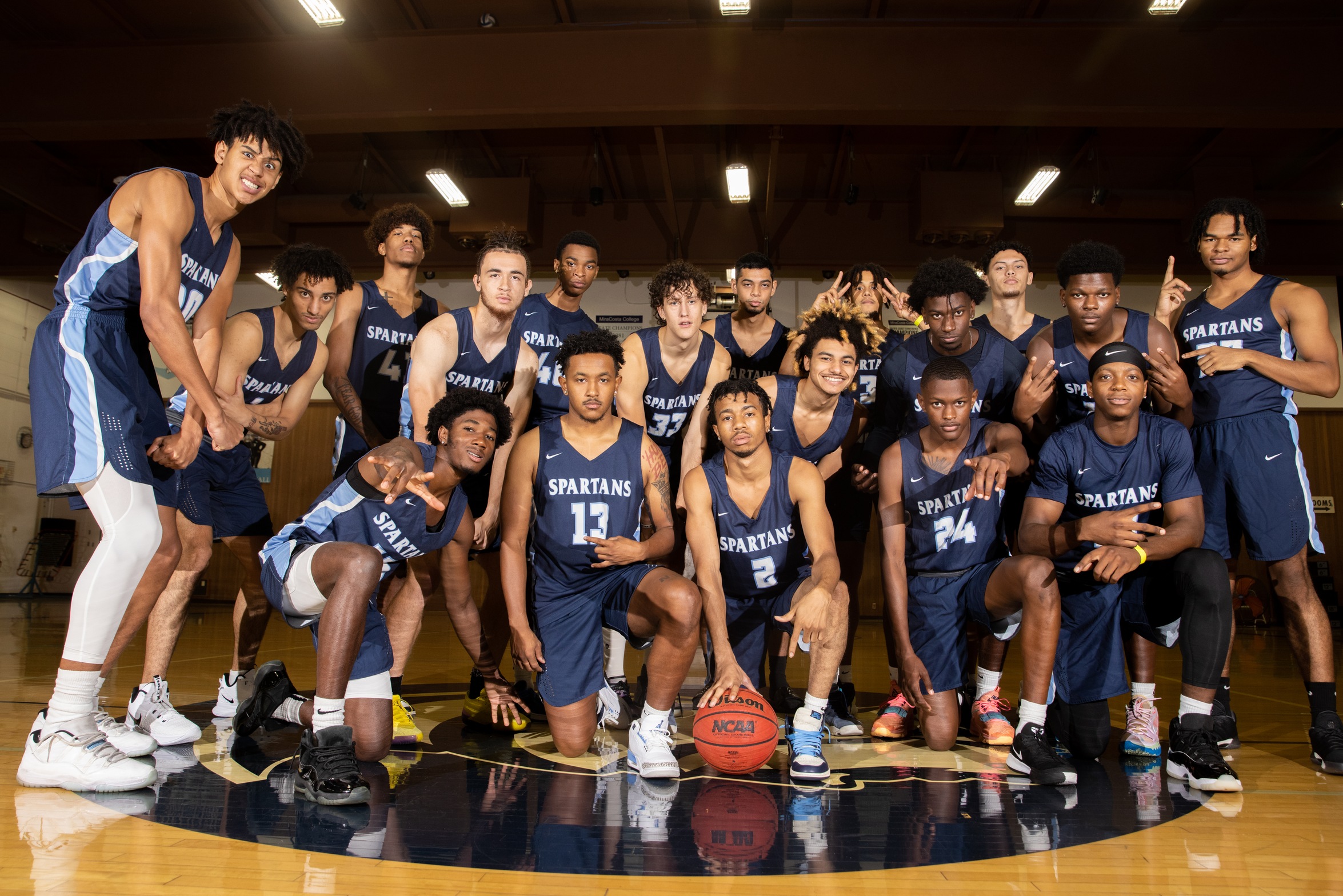 Men's basketball team picture, no coaches included in this version.