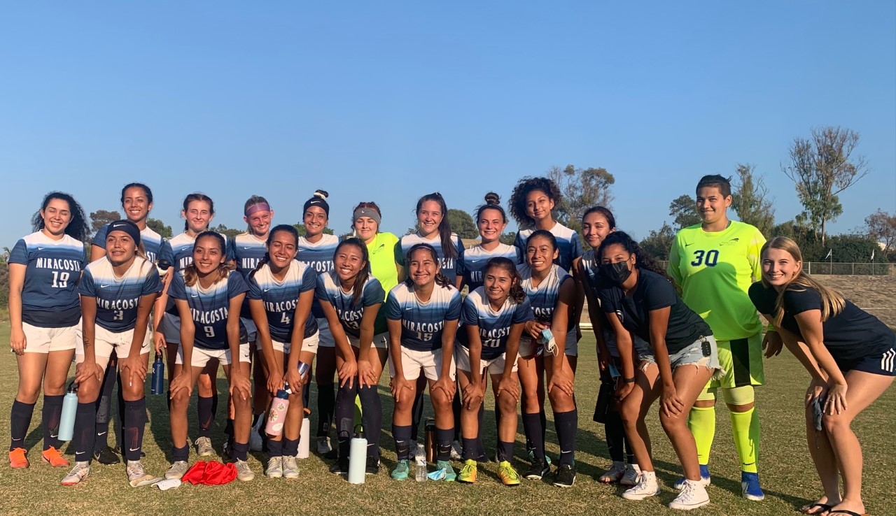 Women's Soccer team after a 1-0 win against El Camino College.